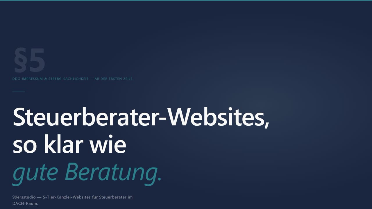 Steuerberater — Demo-Website von 99ersstudio
